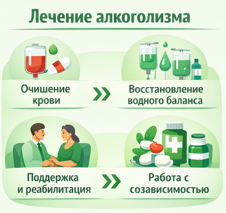 лечение алкоголизма в Солнечногорске этапы